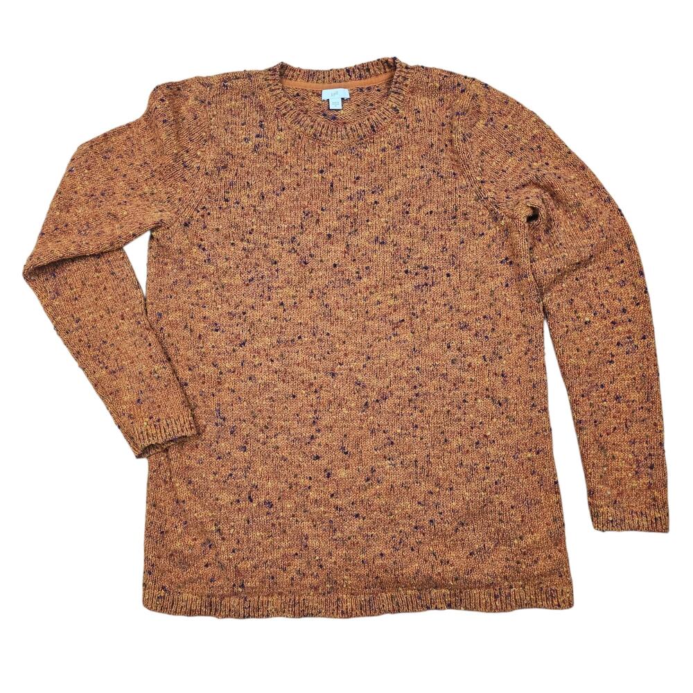 J.JILL Marled Knit Crew Neck Sweater Women's M Pullover Speckled Fall Casual
